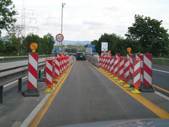 A643 Lkw Sperre Autobahn Rheinbr�cke Wiebaden Schierstein Mainz Mombach 97