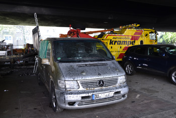 A 59 Autobahn Duisburg Meiderich Brand Br�cken Schaden Sperrung 57
