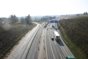 Autobahn Frankfurt - Würzburg Spessartaufsteig Weibersbrunn Kauppenaufstieg Aschaffquelle 78