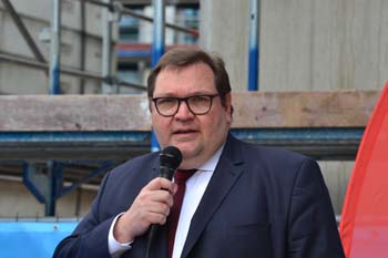 Autobahn GmbH Rheinland Niederlassung Krefeld Richtfest Bürogebäude klimafreundlich Oberbürgermeister Frank Meyer 11