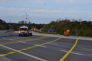 Autobahn Rheinbr�cke Duisburg Neuenkamp A40 Vollsperrung Verkehrsfreigabe 19