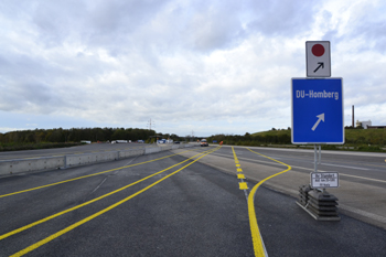 Autobahn Rheinbr�cke Duisburg Neuenkamp A40 Vollsperrung Verkehrsfreigabe 26