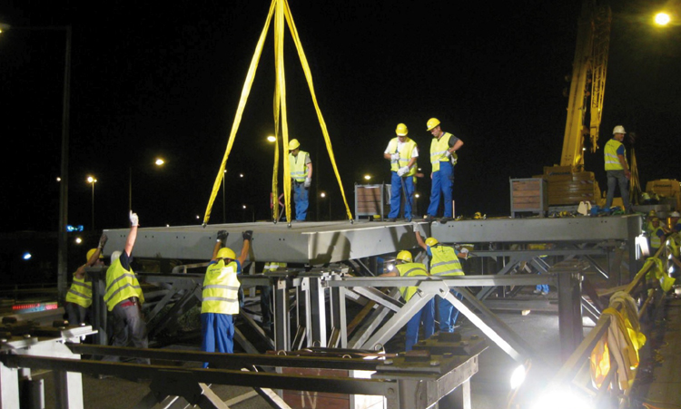 Autobahnbau Br�ckenarbeiten Autobahnbr�cke Wien ASFINAG 01