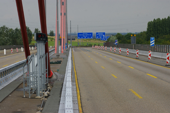 Autobahnbr�cke A1 Leverkusen K�ln-Merkenich Rheinbr�cke Vollsperrung 10