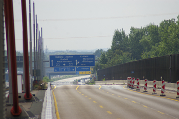 Autobahnbr�cke A1 Leverkusen K�ln-Merkenich Rheinbr�cke Vollsperrung 11