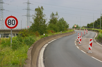 Autobahnbr�cke A1 Leverkusen K�ln-Merkenich Rheinbr�cke Vollsperrung 25
