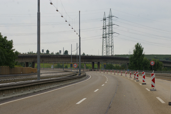 Autobahnbr�cke A1 Leverkusen K�ln-Merkenich Rheinbr�cke Vollsperrung 33