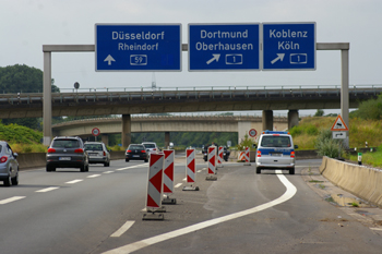 Autobahnbr�cke A1 Leverkusen K�ln-Merkenich Rheinbr�cke Vollsperrung 72