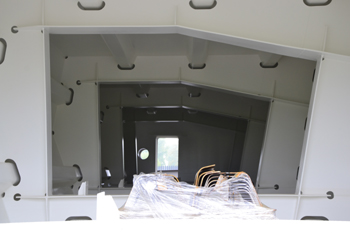 Br�ckenmontage A1 Leverkusen Rheinbr�ckenbau Hubtraverse Raupenkran Liebherr Br�ckenstahl 07