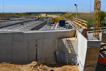 Neubau Autobahnkreuz neue Autobahn bau Jackerath A44n Autobahnbrücke 02