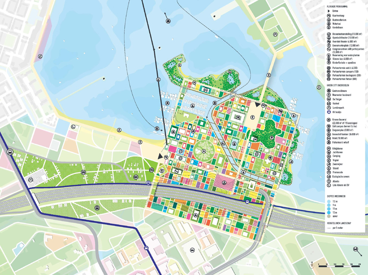 Niederlande Almere Floriade 2022 A6 Autosnelweg Autobaan PLATTEGROND