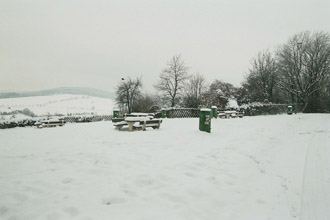 Parkplatz Kleiner H�rselberg im Schnee