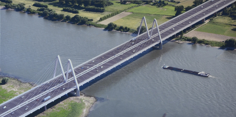 Stra�en.NRW B�rgerb�ro Rheinbr�cke K�ln-Merkenich Leverkusen Autobahnbr�cke Neubau Verkehrssicherheit 05
