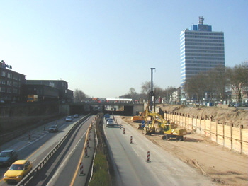 A59 Autobahnausbau Duisburg Hauptbahnhof Portsmouthplatz