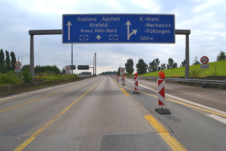 Autobahnbr�cke A1 Leverkusen K�ln-Merkenich Vollsperrung 42
