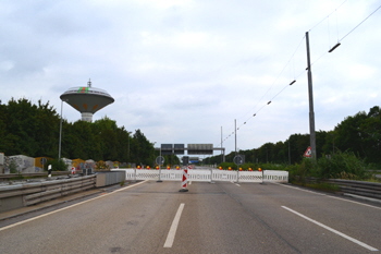 Autobahnbr�cke A1 Leverkusen K�ln-Merkenich Vollsperrung 90